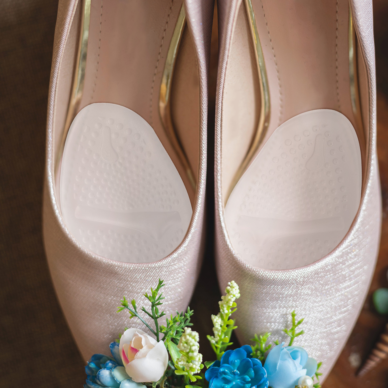 Silicone Metatarsal Pads 4 Pairs High Heels Half Foot Cushions Women Insoles Gel Forefoot Support Anti Slip Shoe Pads Thickened