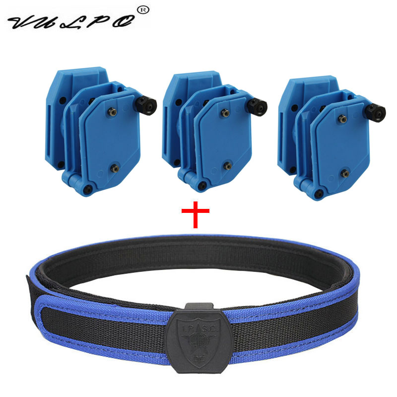 VULPO IPSC Shooting Belt Multi-angle Speed Magazine Pouch Set Tactical Belt Mag Holster Pistol Quick Magazine Pouch