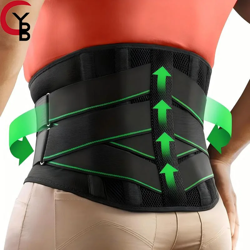 Lumbar Support Brace for Men&Women,Lower Back Pain Relief with 7 Metal Stays,for Weightlifting Breathable Dairly Activity