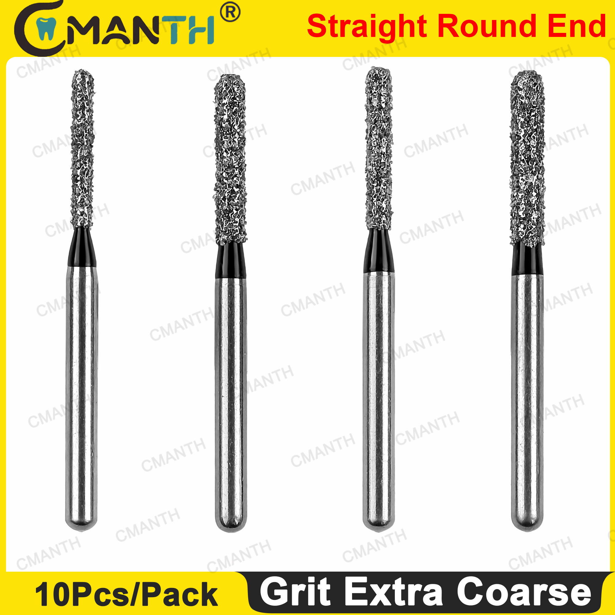 Dental Burs Dentistry Drills Dental Diamond Burs FG Dia.1.6mm SR Straight Round End Grit Extra Coarse For High Speed Handpiece