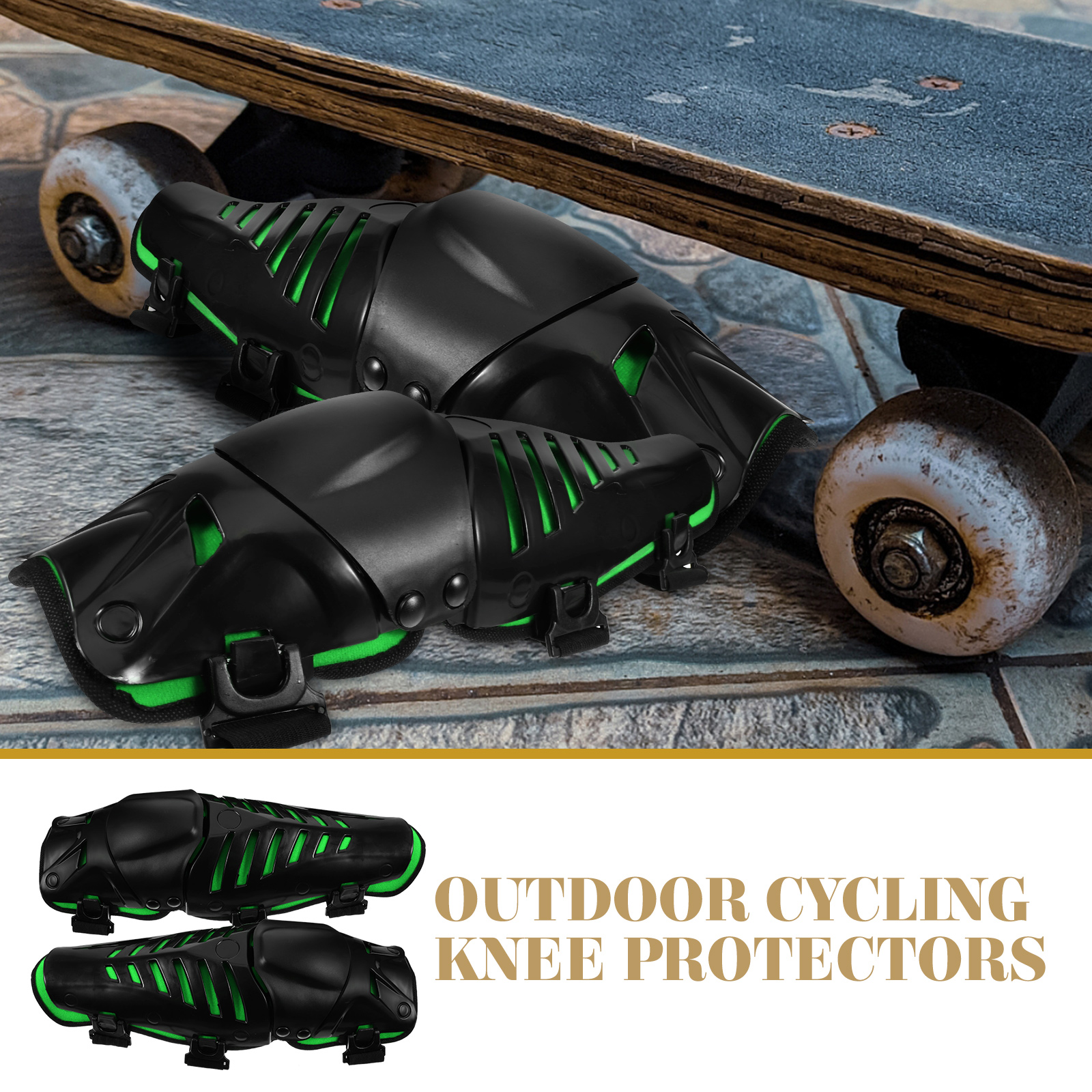 Cycling Knee Pads Motocross Motorcycle Black Shell Biking Cloth Protector for Riding