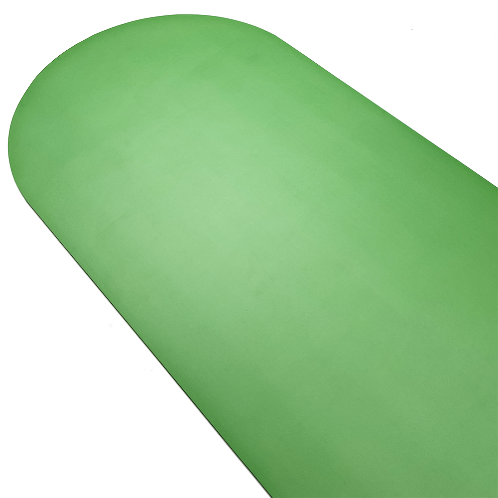 Eco Custom Logo Natural Rubber Pu High End Round Edges Curve Yoga Mats Forest Green