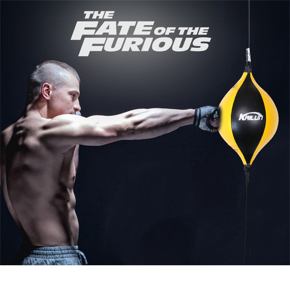 PU Boxing Punching Ball, Inflatable Boxing Speed Ball, Double End Elastic Rope, Hanging Boxing Ball, Reflex Dodge Training