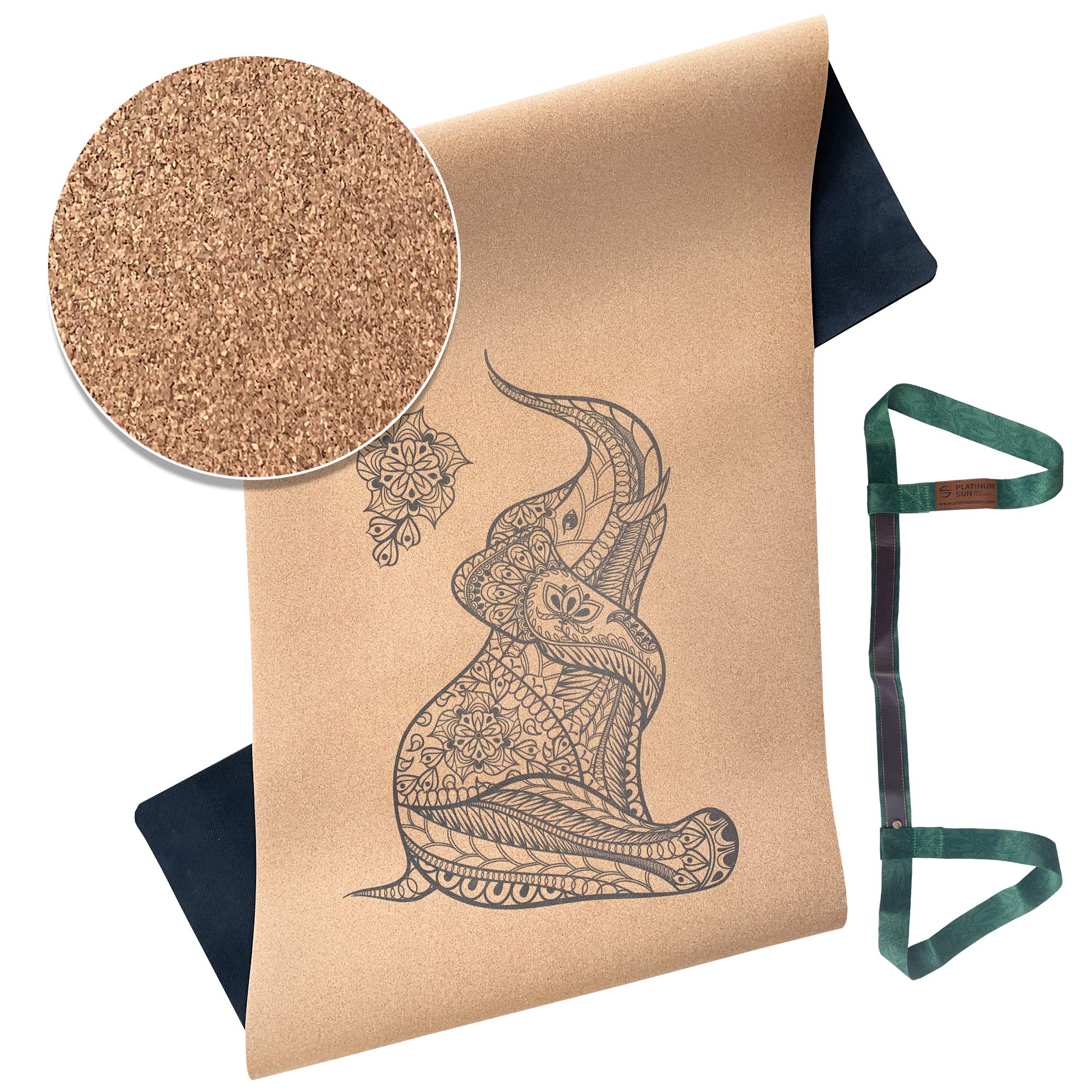 Factory Custom logo Sweat Absorbent Non-slip Cork Rubber Yoga Mat for Yoga Practice High-end Gifts