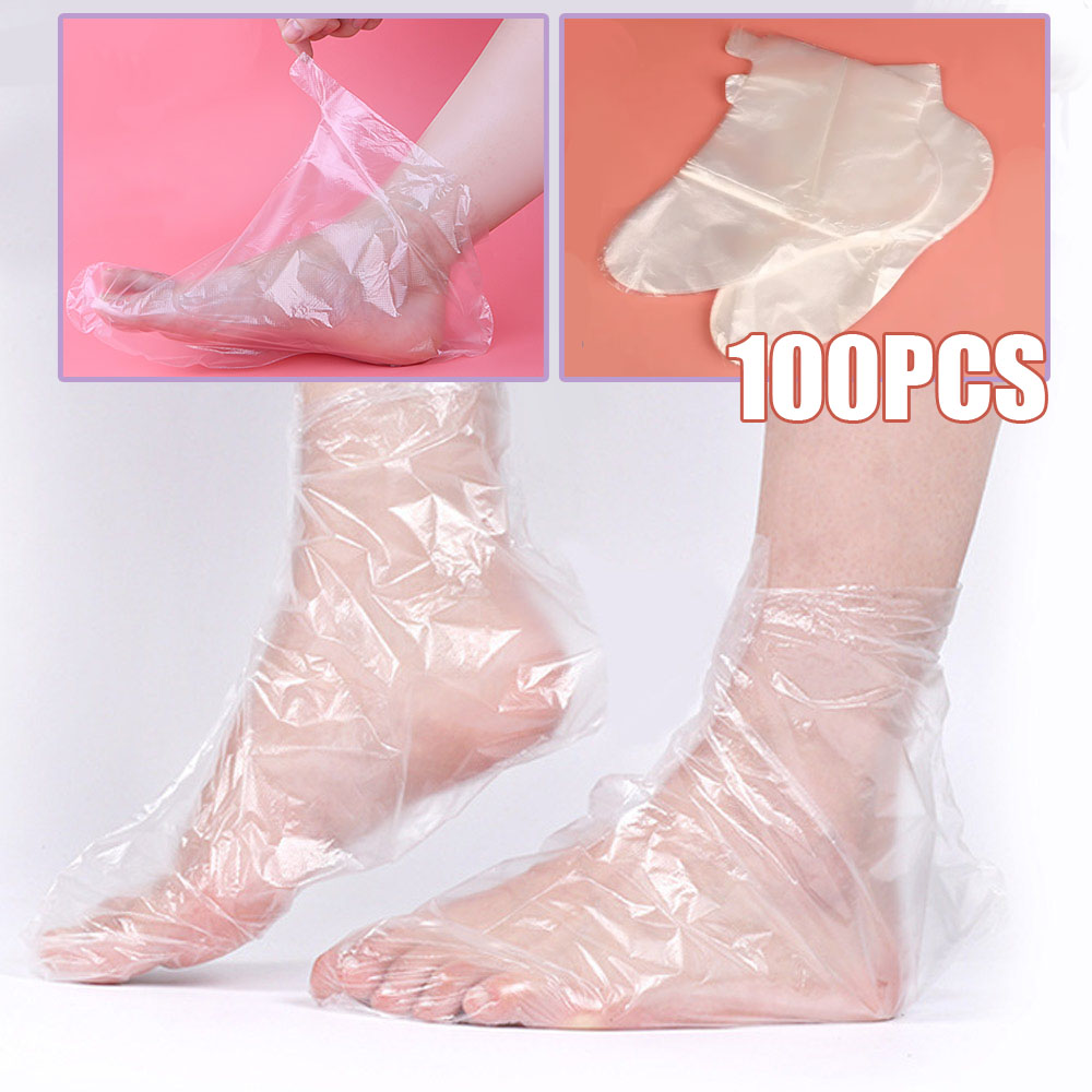 100Pcs Disposable Foot Model Bags Detox Dead Skin Removal SPA Covers Pedicure Prevent Infection Chapped Care Tools Bath Wipe