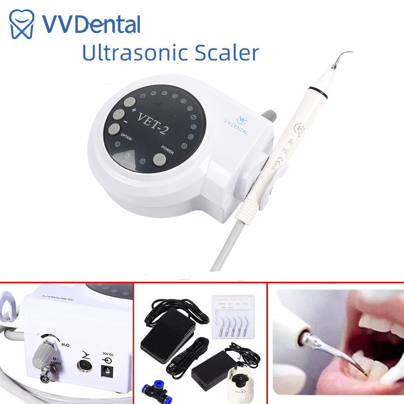 VVDental Dental Ultrasonic Scaler Instrument With 5 Tips For WOODPECKER UDS A B E K Tooth Cleaning Dentistry Tools