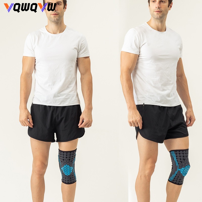 1Pcs Knee Pad Sports Elbow Protection Nylon Jacquard Strap with Pressure,Fitness Badminton,Basketball,Tennis,Knitted Protection