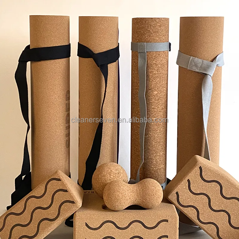 Cork Yoga Mat Natural Rubber Bottom Pilates Mat With Customized Logo