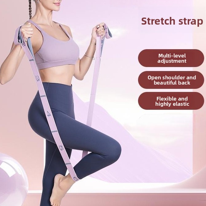 Yoga stretching belt digital segmented dance shaping body elastic rope back shoulder position training auxiliary tension rope