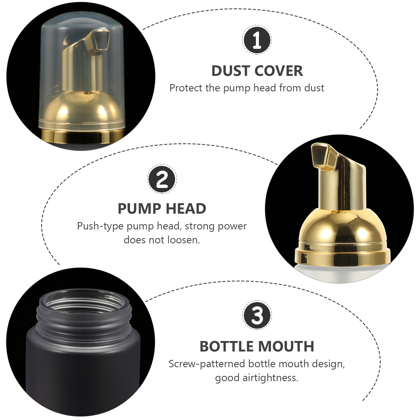 16pcs PET Foaming Bottles Durable Reusable Travel Shampoo H Soap Pump Mousse Bottle Refillable Portable Foam Container