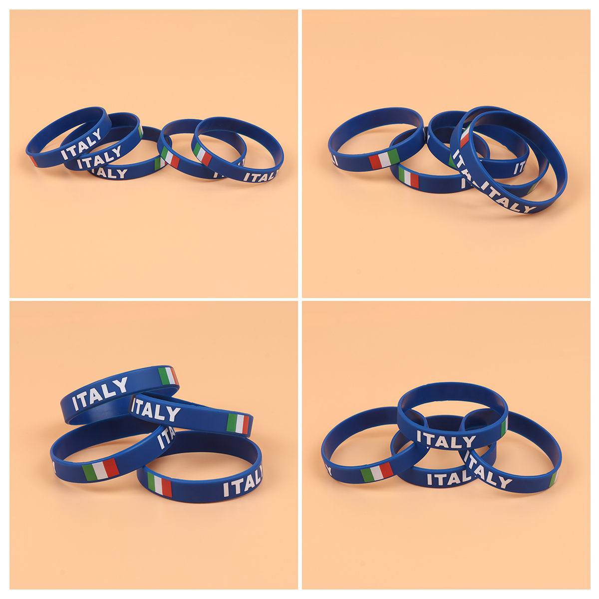 10 Pcs Wristbands Sports Bracelets Country Country Flag Printed Bracelet Flag Decorative Patriotic Basketball One Size Fits Most
