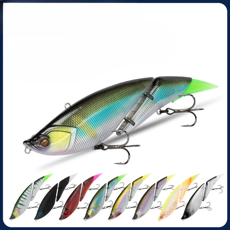 1PCS ABS Multi Section Fish Biomimetic Fake Hard Bait Sea Fishing Floating Minotaur 19cm/55g Dual Tail Realistic