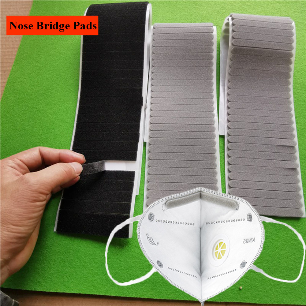 Breathable Microfiber Self-adhesive Mouth Mask Accessories Nose Bridge Pad Sponge Cushion Protection Strip