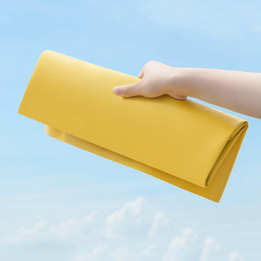 Portable Foot Bath Bucket 16L Lemon Yellow Deep Basin for Home Travel Folding Plastic Laundry Bucket Foot Soaking Container