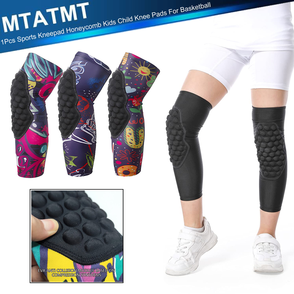MTATMT 1Pcs Sports Kneepad Honeycomb Child Basketball Volleyball Knee Protector Brace Support Football Compression Leg Sleeves