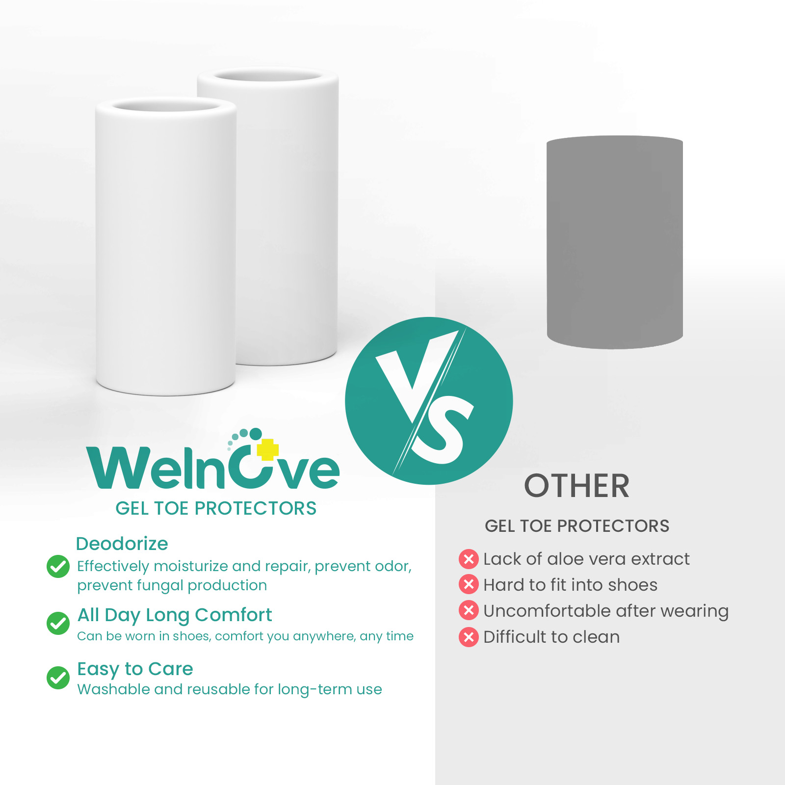 2/6/10Pcs Soft Gel Bunion Pain Relief Toe Separator Foot Care Tool Corrector Prevent Calluses Blisters Callose Corn Toe Spacers