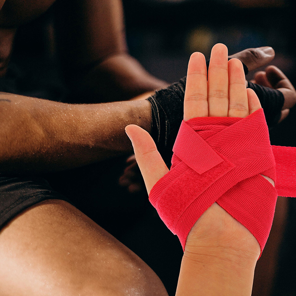 4pcs Boxing Pure Cotton Hand Straps Boxing Wraps for Kickboxing Fitness Wrist Bandage 5x2 5M Red Sports Hand Wrap
