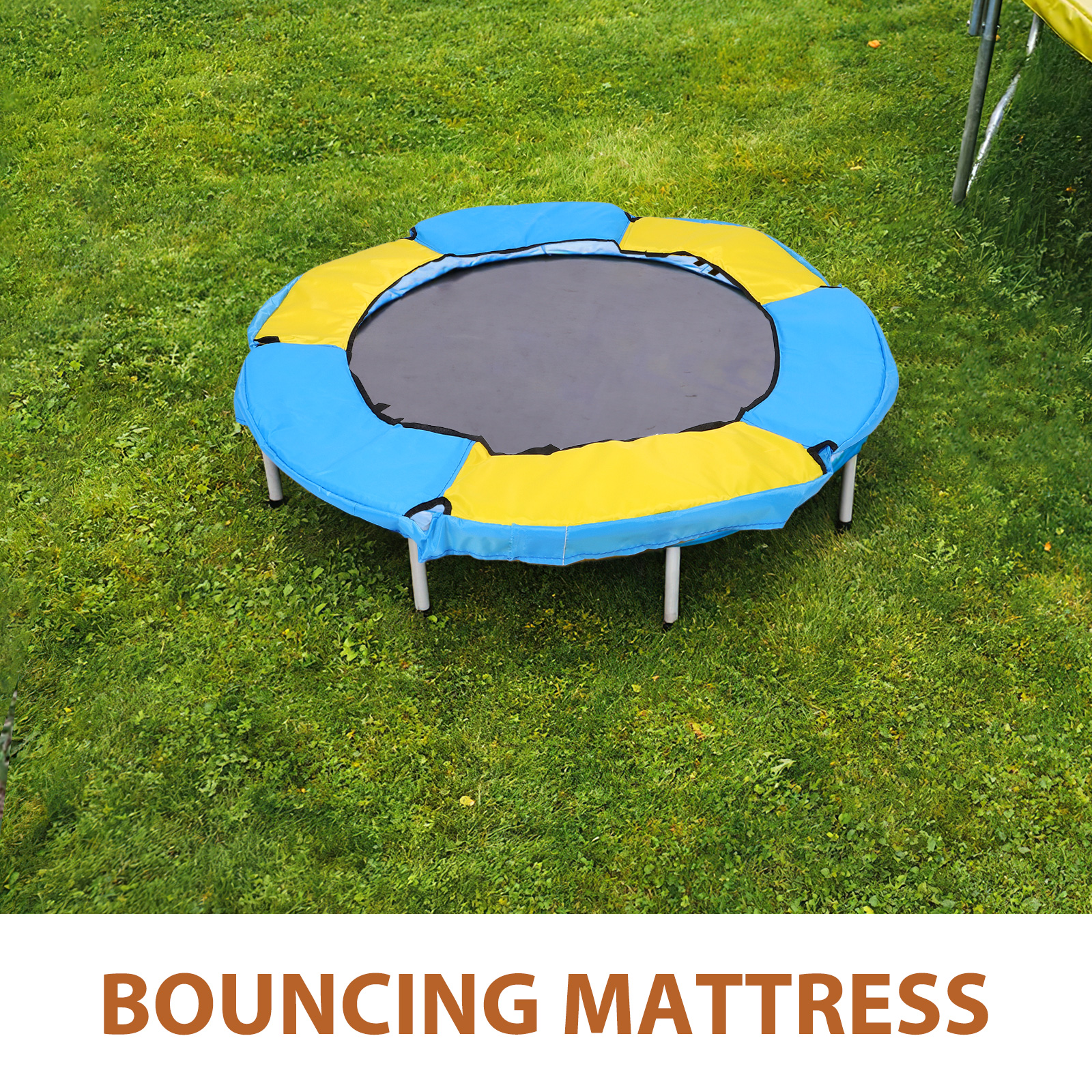 1pc Thickened Trampoline Protective Cover Oxford Cloth Weather Resistant Easy Install Replacement Safety Pad for Indoor Outdoor