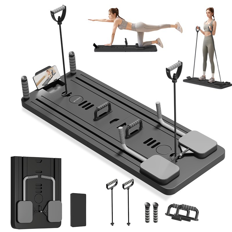 Household folding multifunctional Pilates board fitness equipment abdominal wheel exercise can be timed