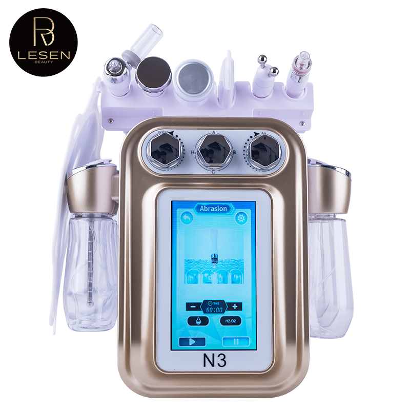 New 7 in 1 Professional Beauty Facial Machine Deep Cleansing Skin Rejuvenation Oxygen Injection Peel Oxygen Jet Facial Machine