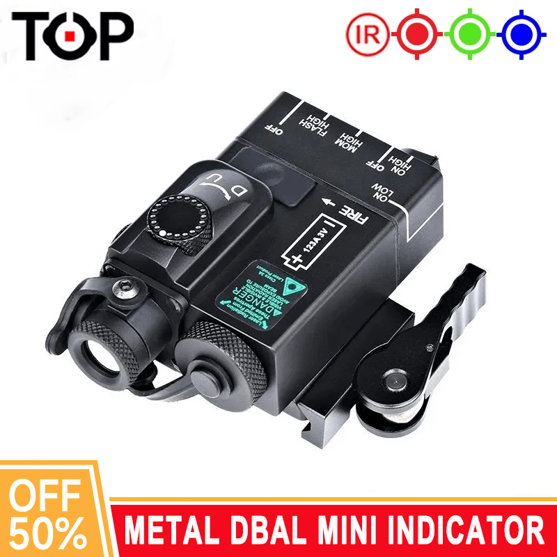 WADSN MINI DBAL Metal Hunting Lamp Red Blue Green Dot IR Sight Laser NO White LED Light Tactical Weapon Flashlight DBAL-A2 Mount
