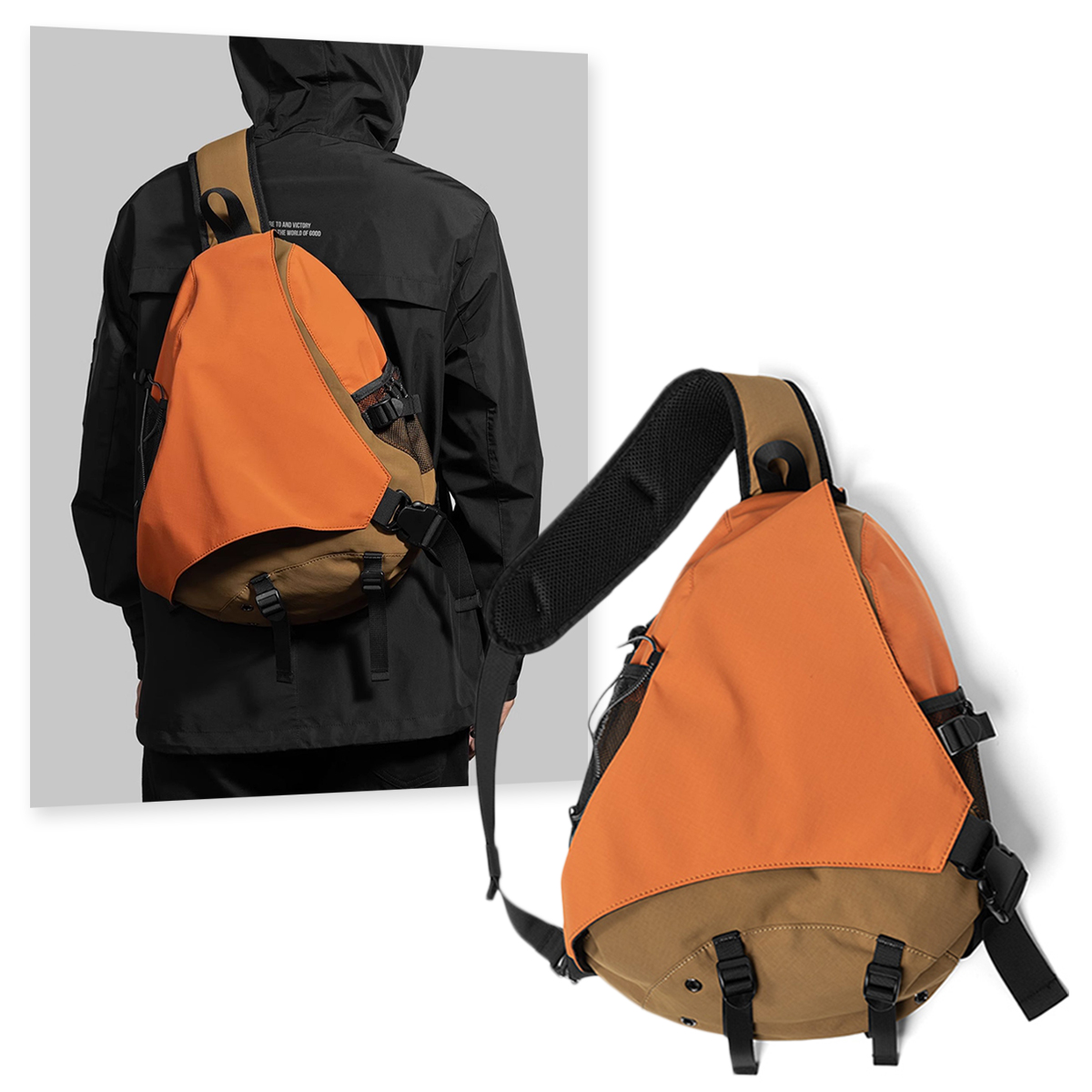 One Strap Crossbody Chest Backpack Bag Men Women Sling Bow Arrow Bag Outdoor Travel Gym Sports Pack for Hiking Walking Cycling