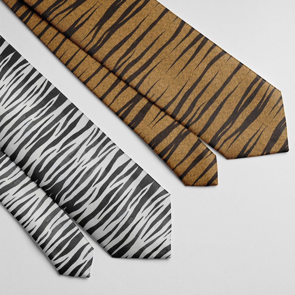 Creative 8cm Leopard Print Tie Narrow Adjustable Snakeskin Print Tie Soft Hand Tied Men Necktie Unisex