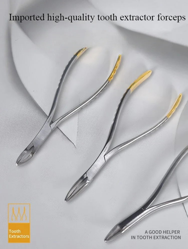 Imported Dental Adult Baby Tooth Extractor Set Dental Pliers Stainless Steel Instruments Tooth Extractor Dental Material Tools