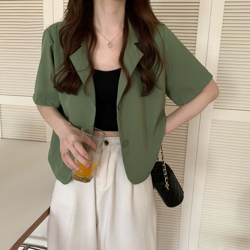 Short Casual White Small Suit Jacket Spring Women's 2025 New Loose Small One