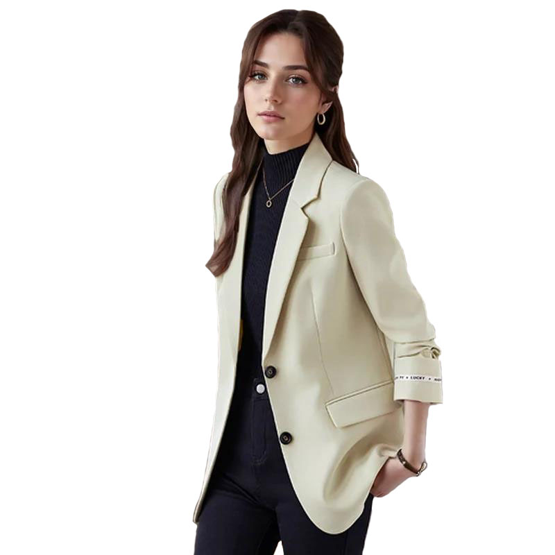 2024 Autumn Women's Jacket New In Coats England Style Single Breasted Casual Blazers Mujer Elegant Loose Outerwears Female