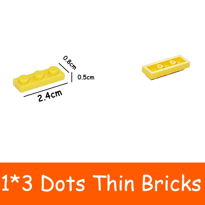 100PCS 3623 Size 1x3 Bricks Dots MOC Assemble Particles 1*3 Building Blocks DIY Educational Creative Toy for Kids