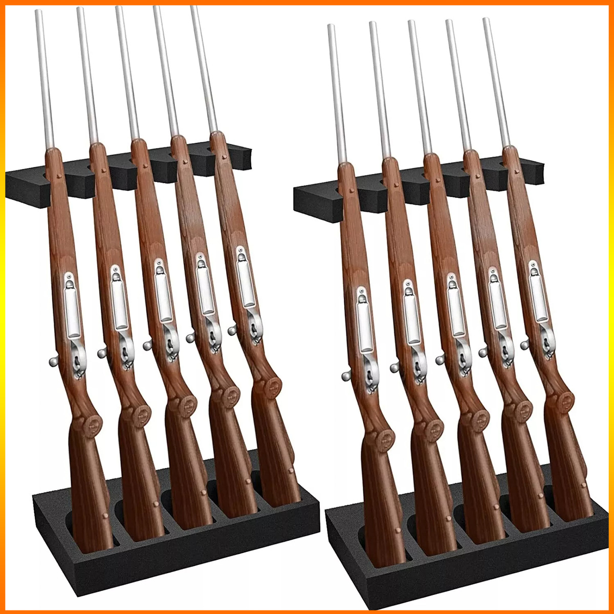 Shooting training 2 PCS Gun Safe Organizer Accessories Foam Rack Shotgun Rifle Rest Storage magnetic strip adsorption GUN Holder