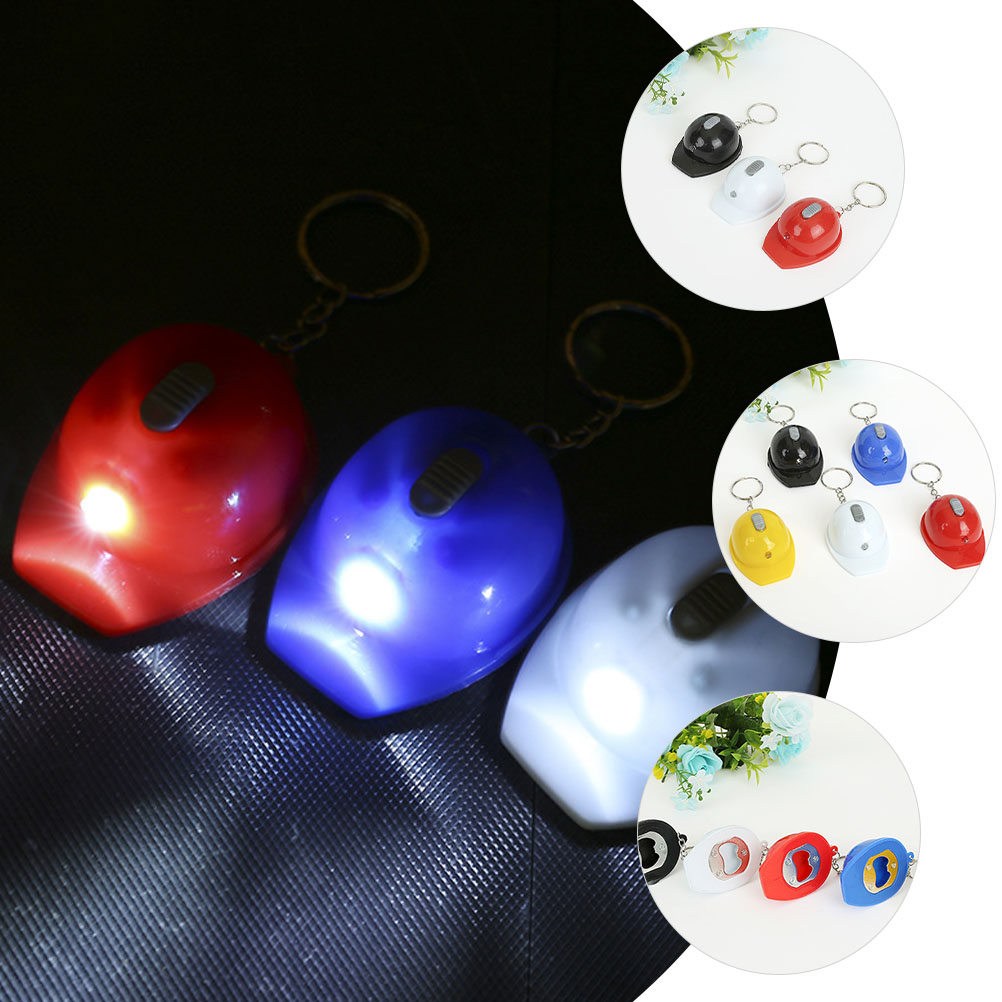 10 Pcs Building Flashlight Keychain Mini Small Led Emergency Keyring Tiny Security