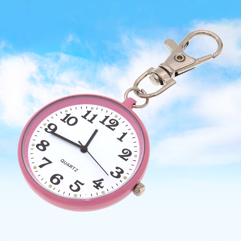 Vintage Nurse Pocket Watch Keychain Quartz Clock with Battery Doctor Medical Fob Watch - Vintage Style Pocket Timepiece