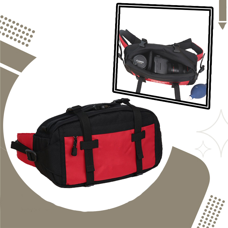Tactical Outdoor Camera Waist Pack Stylish Colorful DSLR Bag with Adjustable Belt Shockproof Compact for Adventure Travel Hiking