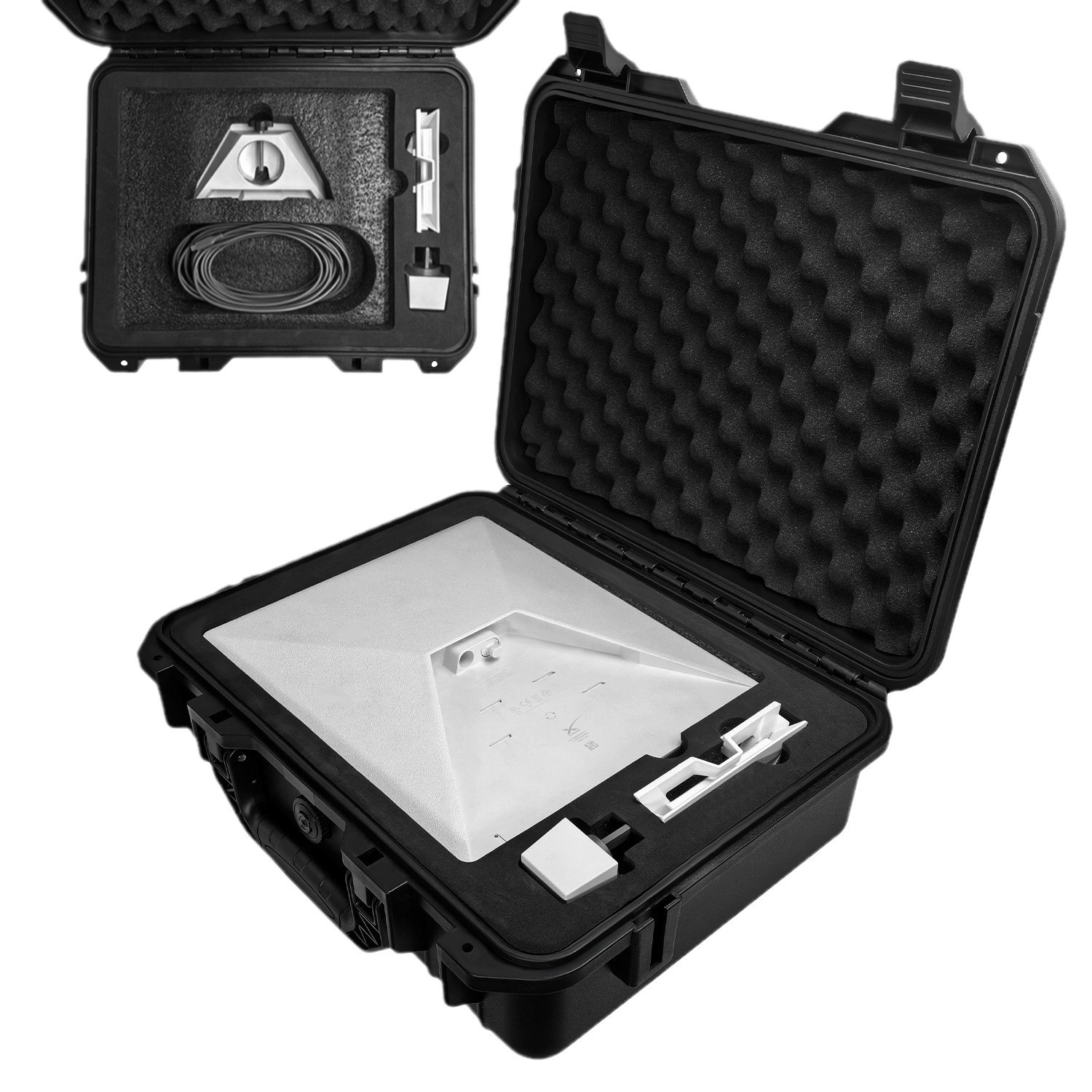 Hard Carrying Case for Starlink Satellite Dish Waterproof Storage Box Black–Durable & Secure Travel Case for Starlink Equipment