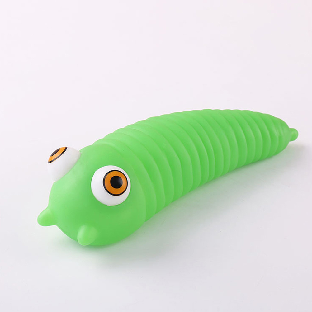 3pcs Squeeze Caterpillar Fidget Stress Relief Decompression Stretchy Funny Pvc Kids Adults Toddler Small Creative