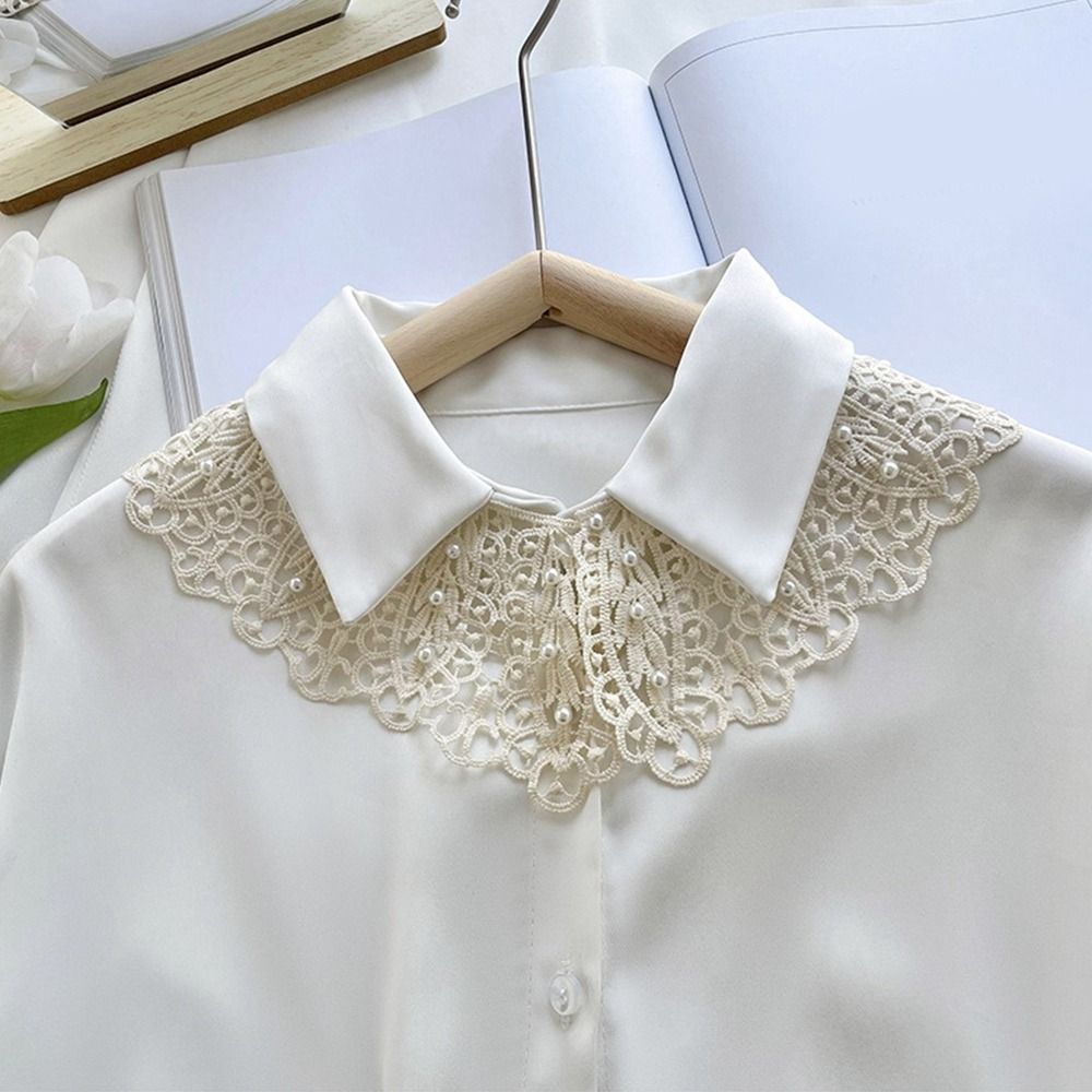 Doll Collar Lace Fake Collar Pearl Clothes Accessories Decoration Shirt Collar Detachable Dress Decorative Shoulder Shawl