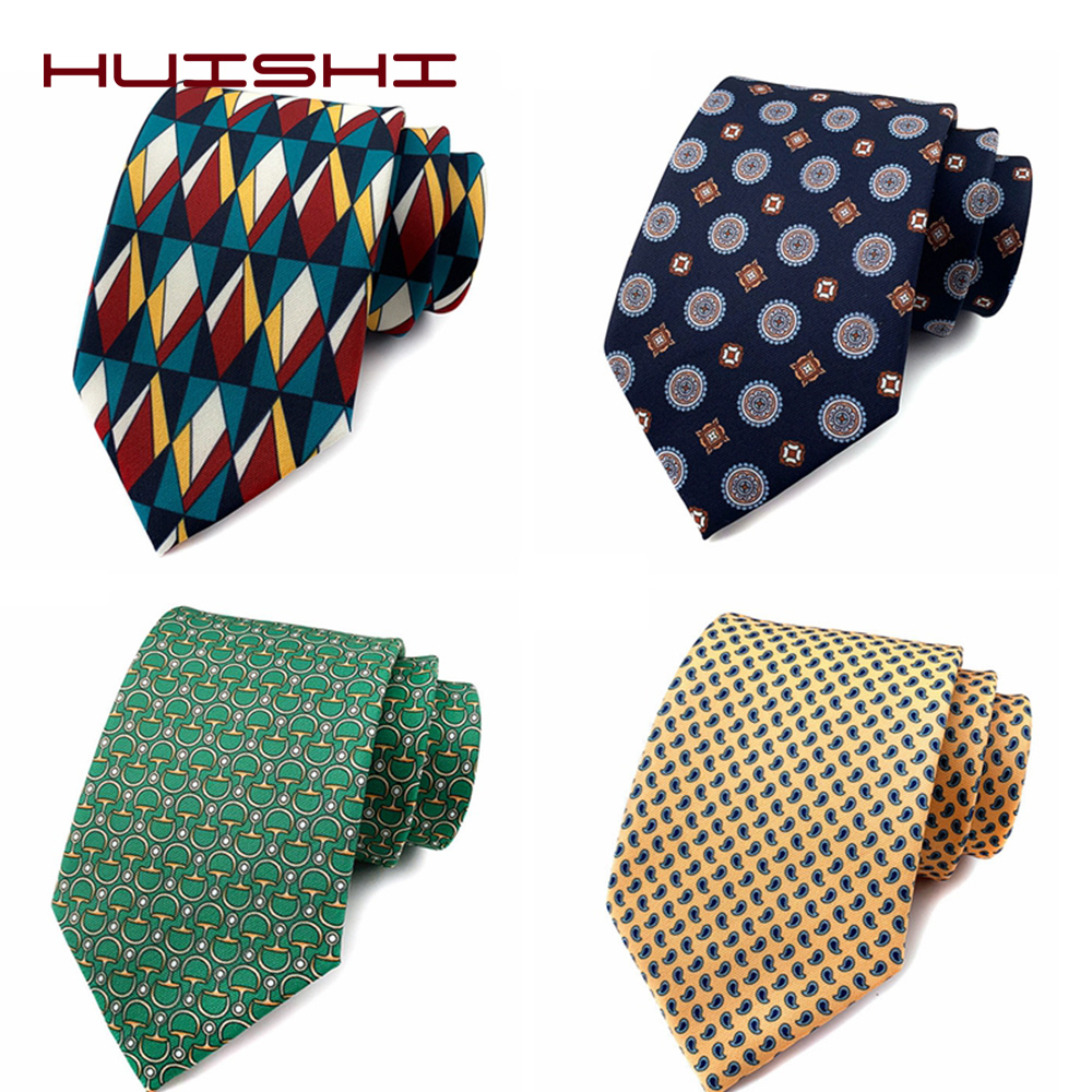 Men Tie 8cm Silk Tie For Man Luxury Vintage Design Print Necktie Cravat For Shirt Suit Wedding Party Stripe Cravats Silk Feeling