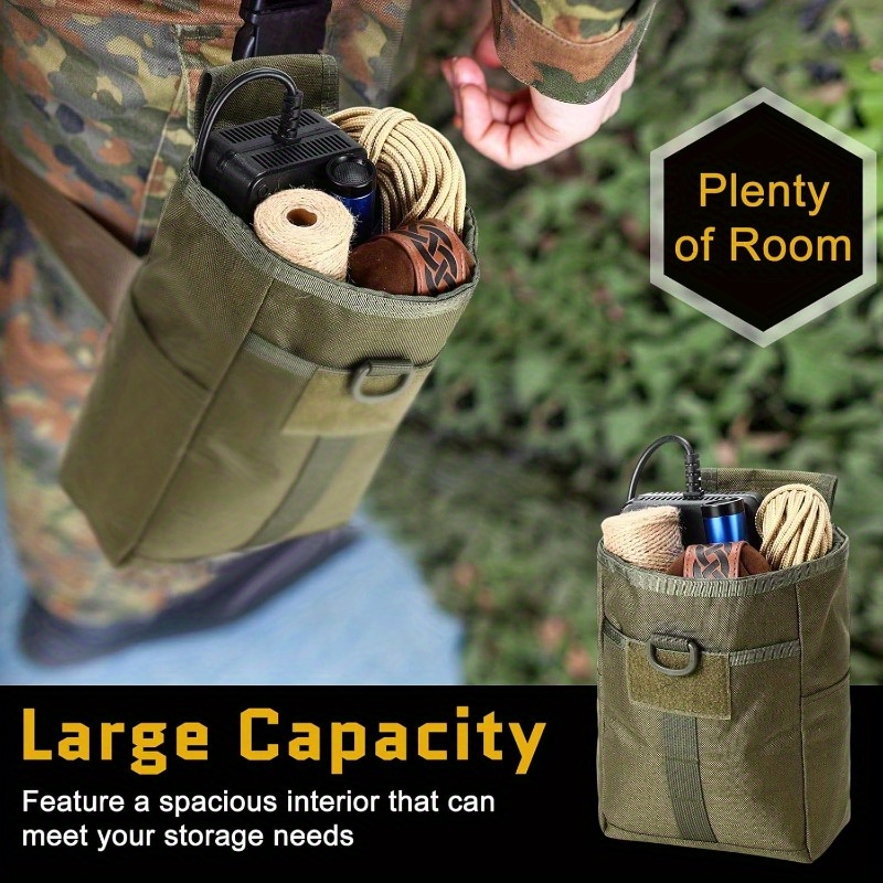 Foldable Molle Tactical Storage Pouches Heavy-Duty Nylon Military Utility Pouches water proof for Hunting Fishing & Outdoor Gear