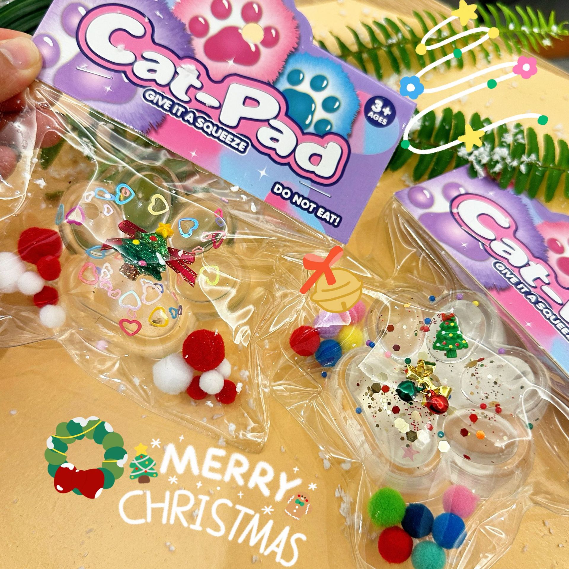 Christmas Cute Soft Cat Paws Squeeze Toy Squish Antistress Foot Adult Sensory Toys Squishy Tapa Foot Girls Kids Toys Gifts