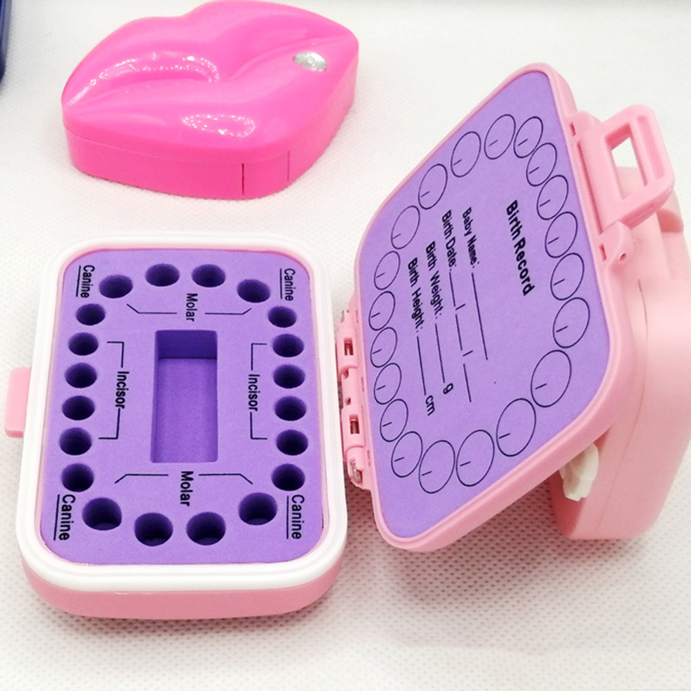 Tooth Keepsake Box For Kids Baby Teeth Storage Box With Labels Deciduous Teeth Holder Memorial Gift For Children