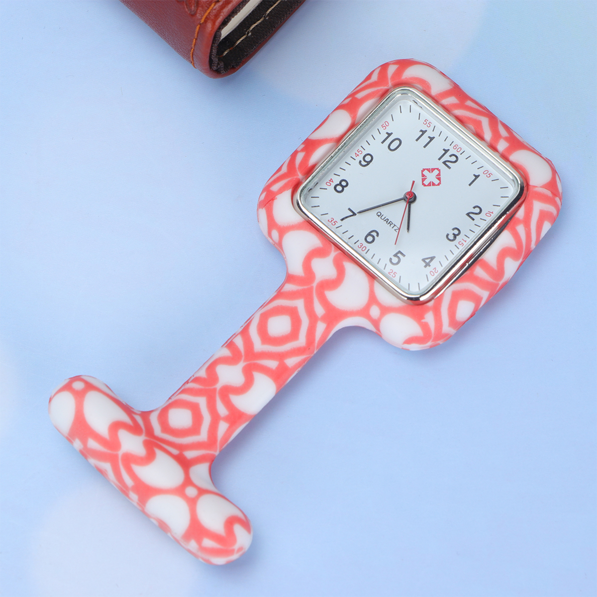 Silicone Nurse Table Hanging Watch Pocket Printed Accessories for Work Square