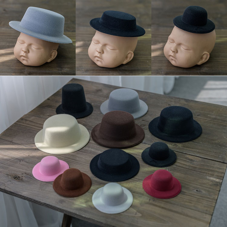 Shining Newborn Photography Props Small Top Hat Bow Tie Photo Props Full Moon Baby Photo Decorations