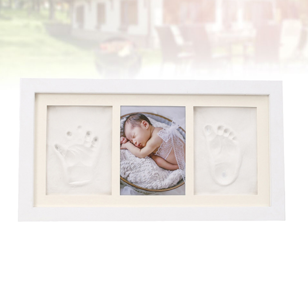 Baby Hand Foot Print Photo Frame High Quality Material Creative Design Home Decor Picture Holder Baby Keepsake