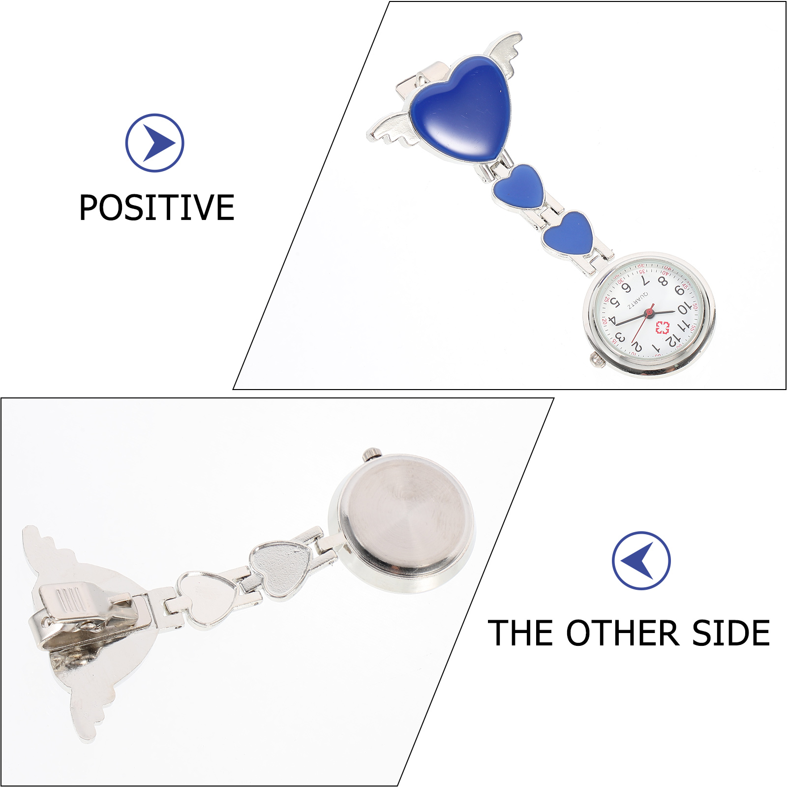 Quartz Watch Nursing Hanging Pocket Watches for Nurses Clip on Lapel Student Gift Mechanical