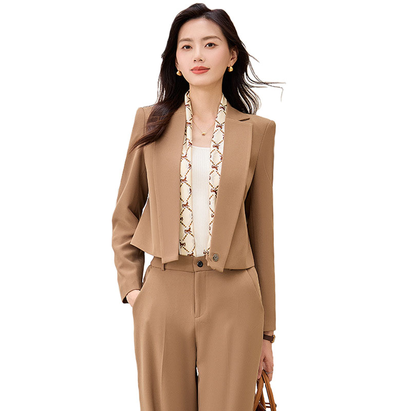 Fashion Khaki Black Green Office Ladies Pant Suit Women Female Business Work Wear Jacket and Trouser Formal 2 Piece Blazer Set