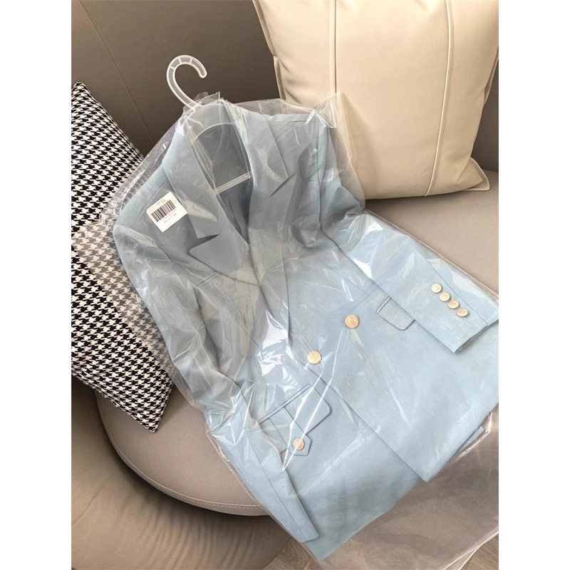 Small fragrant wind suit jacket female 2024 autumn and winter new light blue casual fashion temperament Joker top.