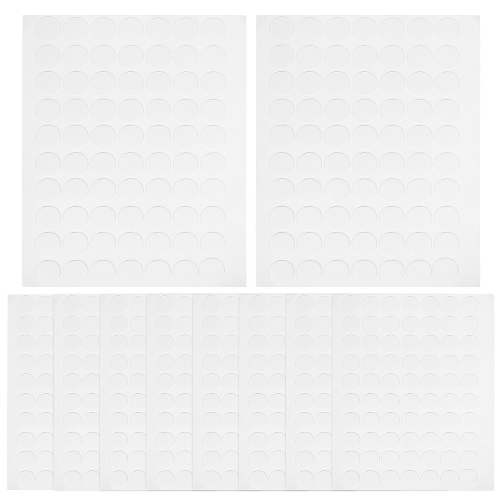 20pcs Double Sided Adhesive Pads Transparent Removable For Office Classroom Labeling Printable Blank Round Stickers