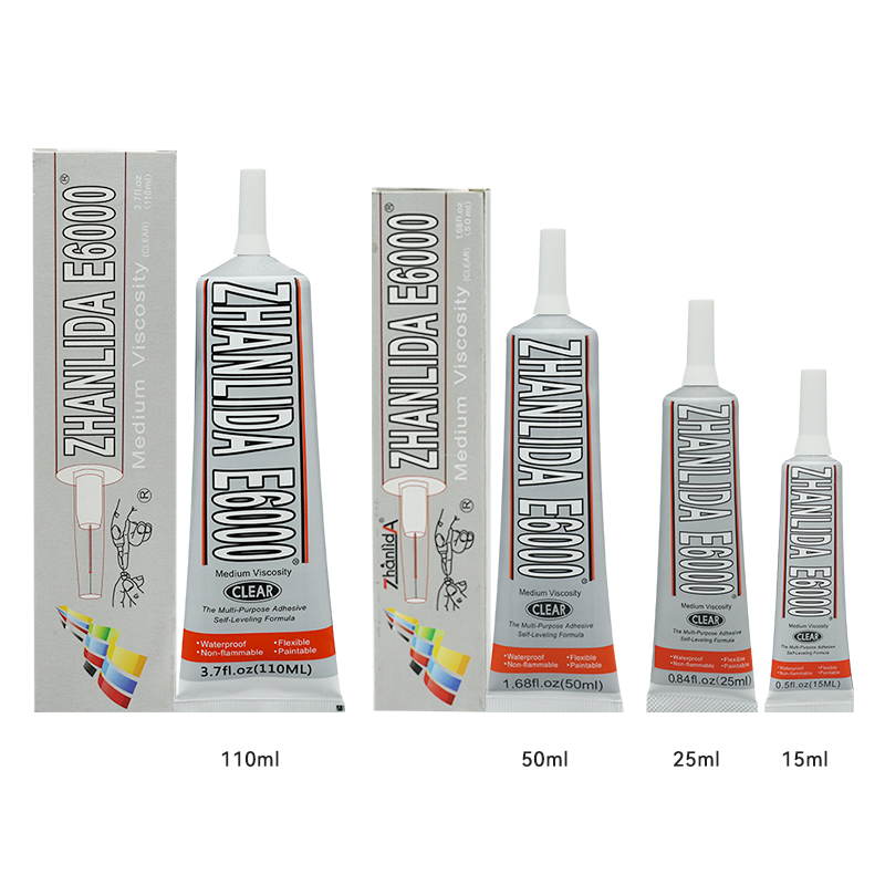 50/110ML Zhanlida E6000 Super Glue Adhesive For Decorative Arts Crafts With Precision Applicator Tip Repair Jewelry Gemstone